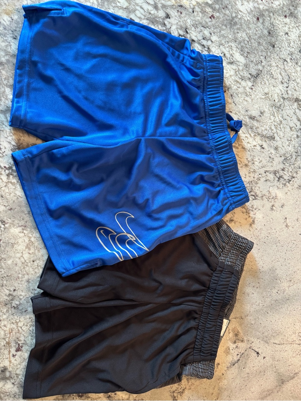 Nike Blue and Black Kids Athletic Shorts Set